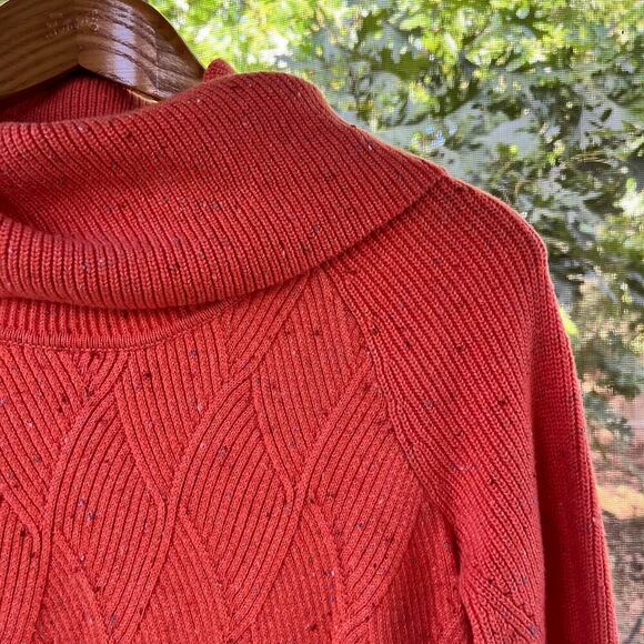 Talbots Orange Turtleneck Confetti Sweater Size XS - Picture 3 of 7
